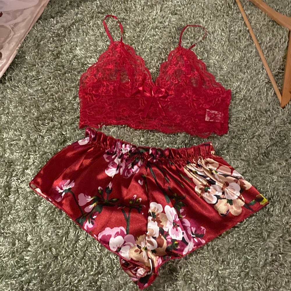 SHEIN - Sexy Red Lingerie Set - size M - New - Never Used